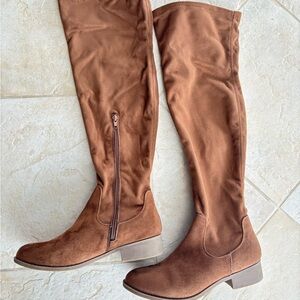 Worthington Taupe Over the Knee Boots size 8.5